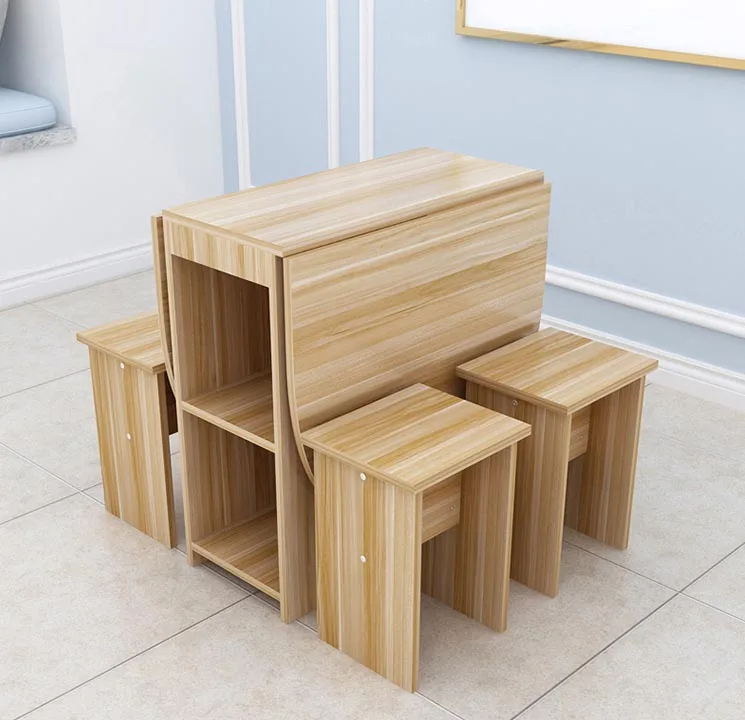 Household simplicity Folding Family Dining Room Sets Table and Chairs Home Furniture Desk Mesa de comedor plegable Household simplicity Folding Family Dining Room Sets Table and Chairs Home Furniture Desk Mesa de comedor plegable