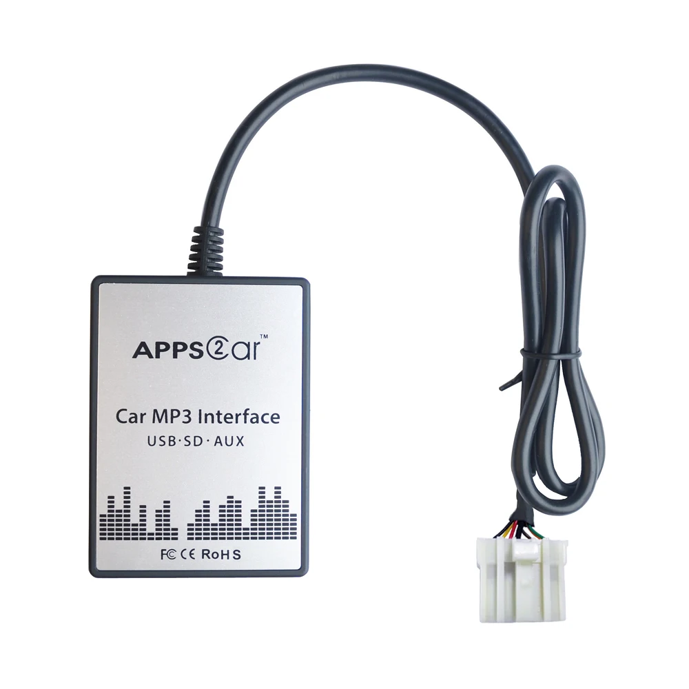 APPS2Car Auto Car USB SD AUX Adapter Audio Interface Mp3 Converter for