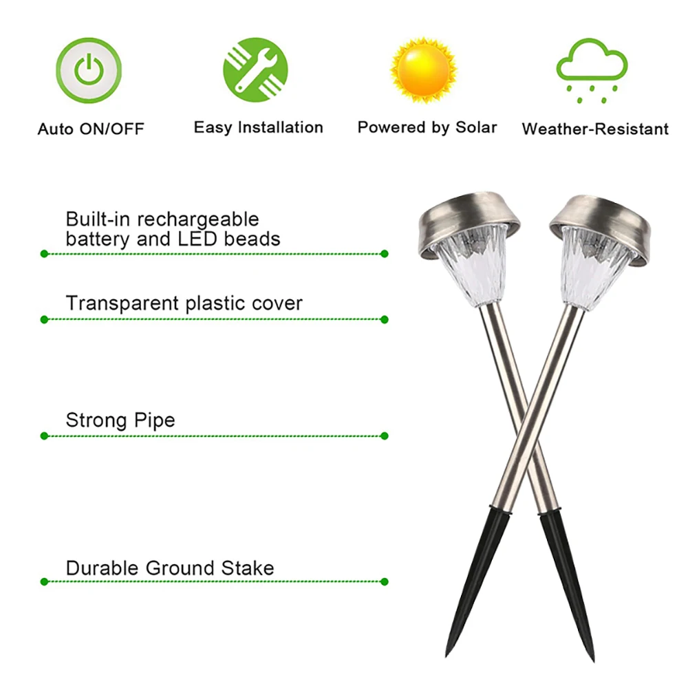 12 Pack Garden Lawn Lights LED Outdoor Waterproof Garden Lawn Light Landscape Lights Community Garden Road Path Decorative Lamp