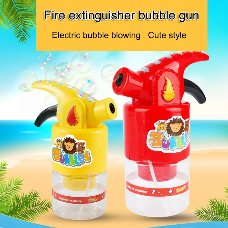 Children Bubble Maker Fire Extinguisher Shape Bubble Blower Flashing