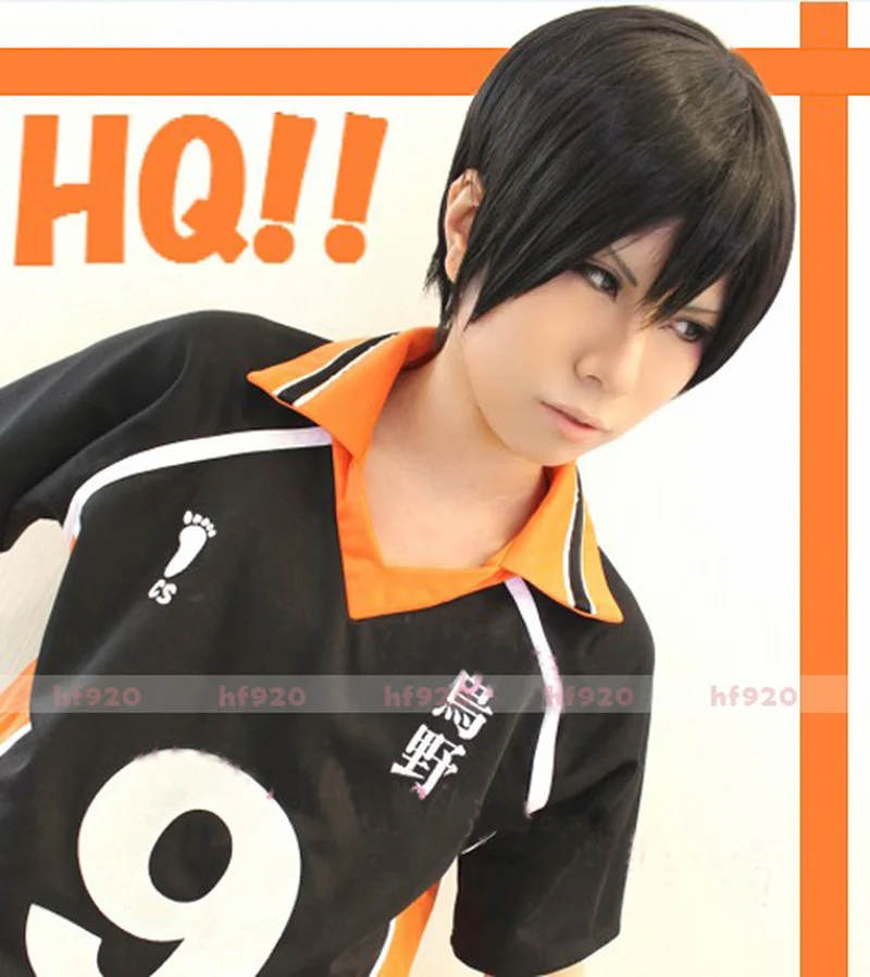 

Anime Cosplay Wig Short Black Yowamushi Pedal Arakita Yasutomo / Haikyuu!! Kageyama Tobio Synthetic Hair Wigs Peruca Pelucas