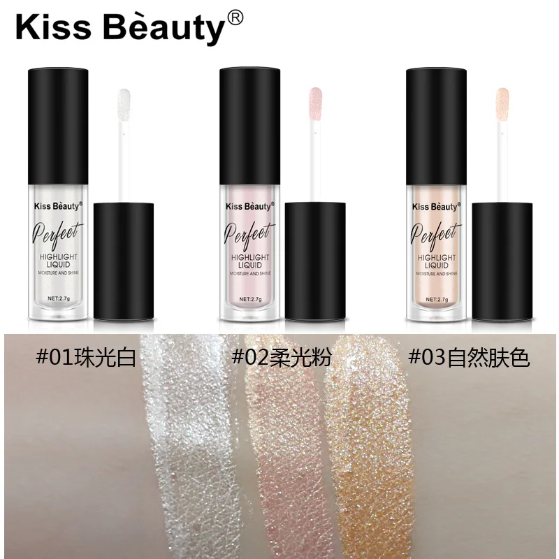 Kiss beauty Illuminator контуринг Макияж жидкий хайлайтер осветлитель для лица консилер праймер бронзатор для лица светящийся набор косметики