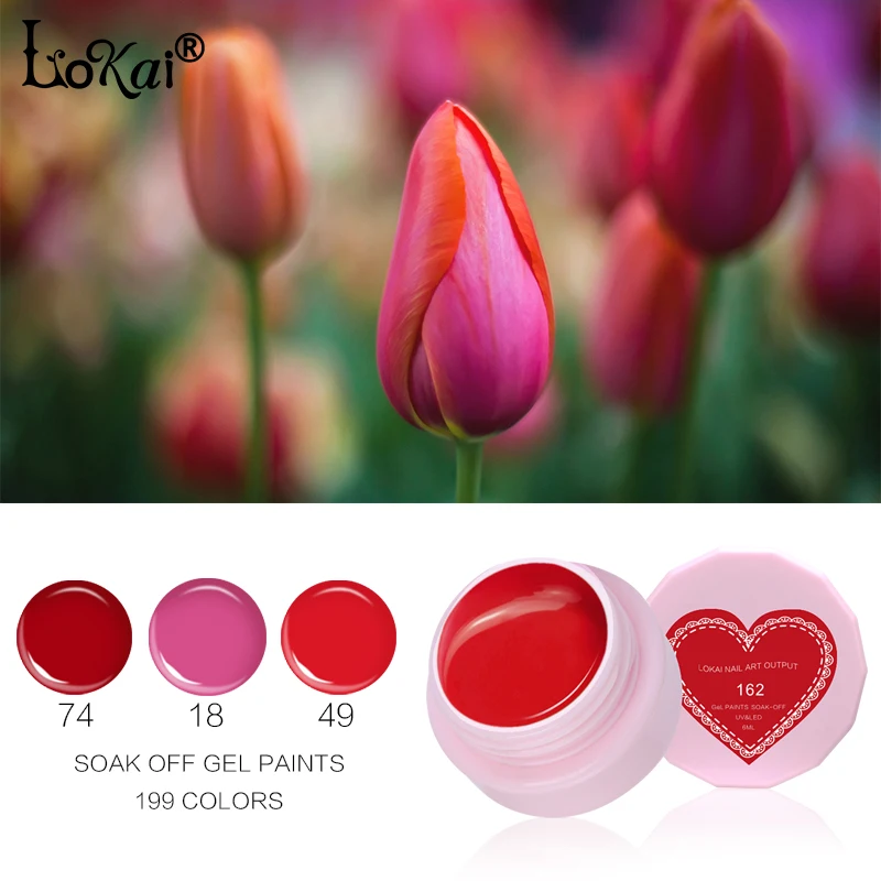 

Lokai 79 Color 6ml UV LED Soak Off DIY Painting Nail Art Tips DIY Design Manicure Gel Nail Polish Paint Varnish Lacquer 42-79