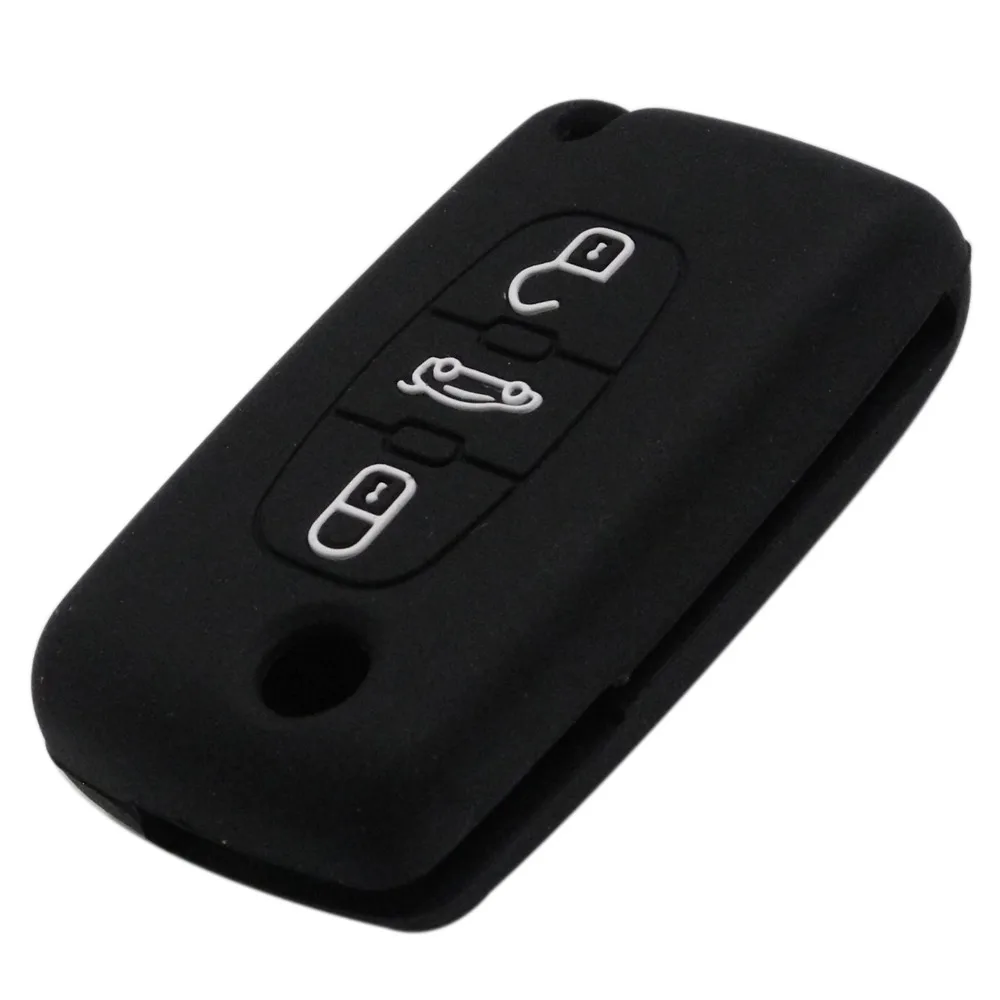 Силиконовый чехол для ключей от машины peugeot 307 308 407 Citroen C3 C4 C6 Xsara Picasso Berlingo 3 кнопки