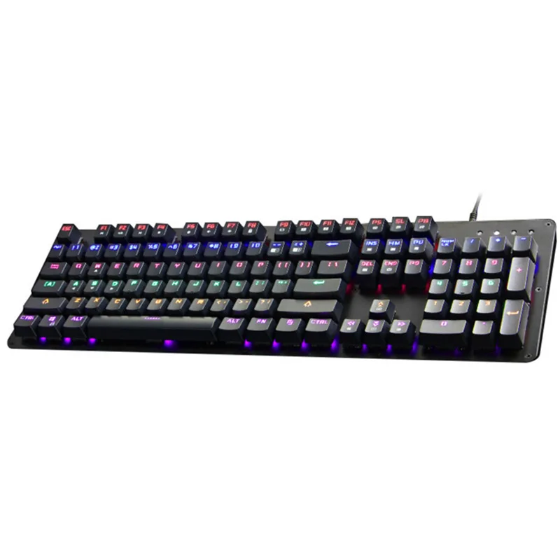 

Mechanical Gaming Keyboard Waterproof Metal Backlit Wired 12 Modes Lighting USB @JH
