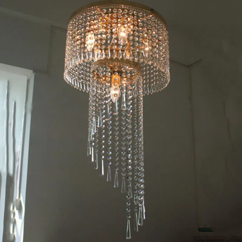 Picture Idea: Led Crystal Pendant Light Circular Large Luxury Modern Fashion Living