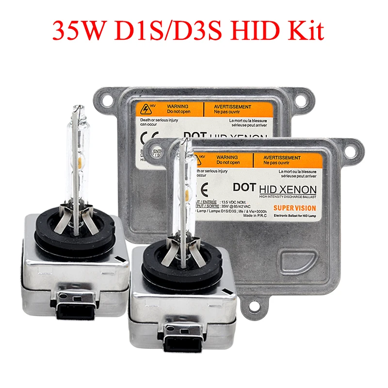 SKYJOYCE 55W Xenon D1S D3S Xenon HID Headlamp Kit 4300K 5000K 6000K D1S D1R D3S HID Bulb 55W Car Headlight Ballast Kit Xenon D1S (2)