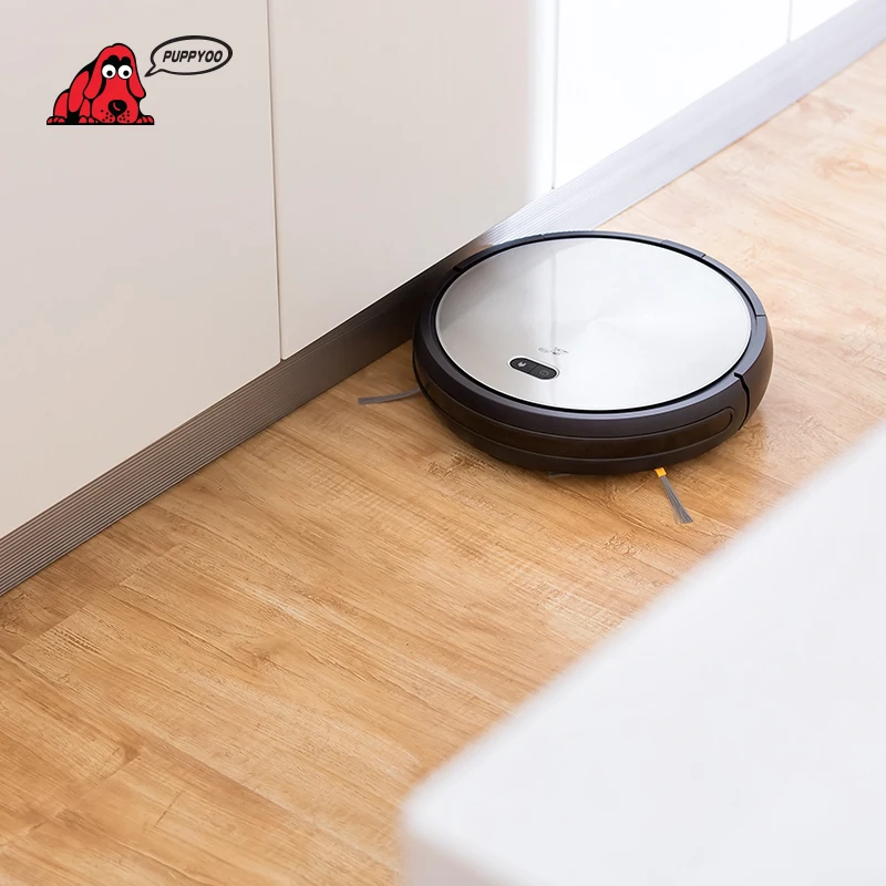 PUPPYOO Robotic Vacuum Cleaner Auto-charge Powerful Bilateral Brush Home Robots Collector APP Control Machine WP650