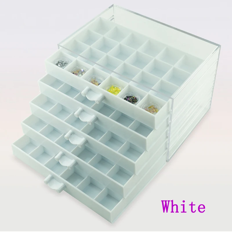120 Grids Nail Decoration Sequence Organize Box Drawer Cosmetic Organizer Jewelry Storage Acrylic case Trending Products 2019