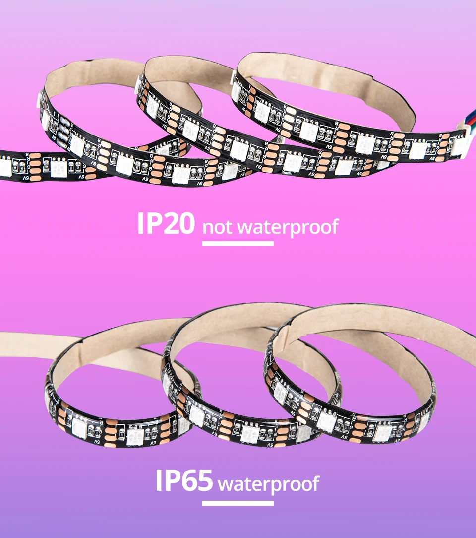 USB LED Strip with IR Remote Music Controller IP20 IP65 Flexible LED Strip Light SMD5050 RGB 5V USB TV Background Lightgting (5)