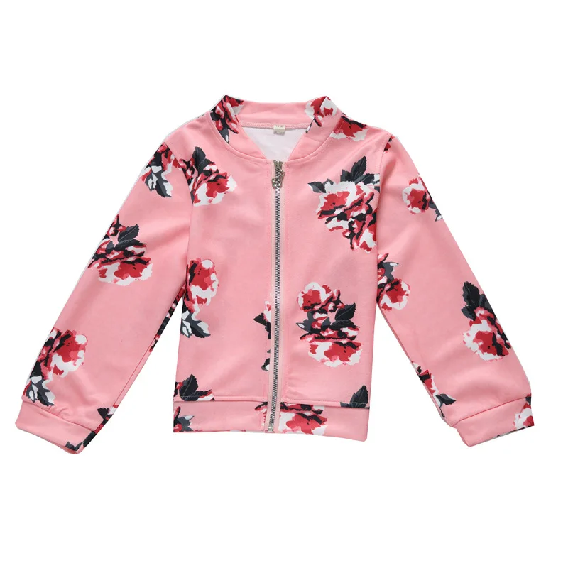 Популярные модели одежды для девочек, куртка весна-осень, пионы, цветы, Детские рубашки, Детская Новая трендовая Повседневная трендовая куртка