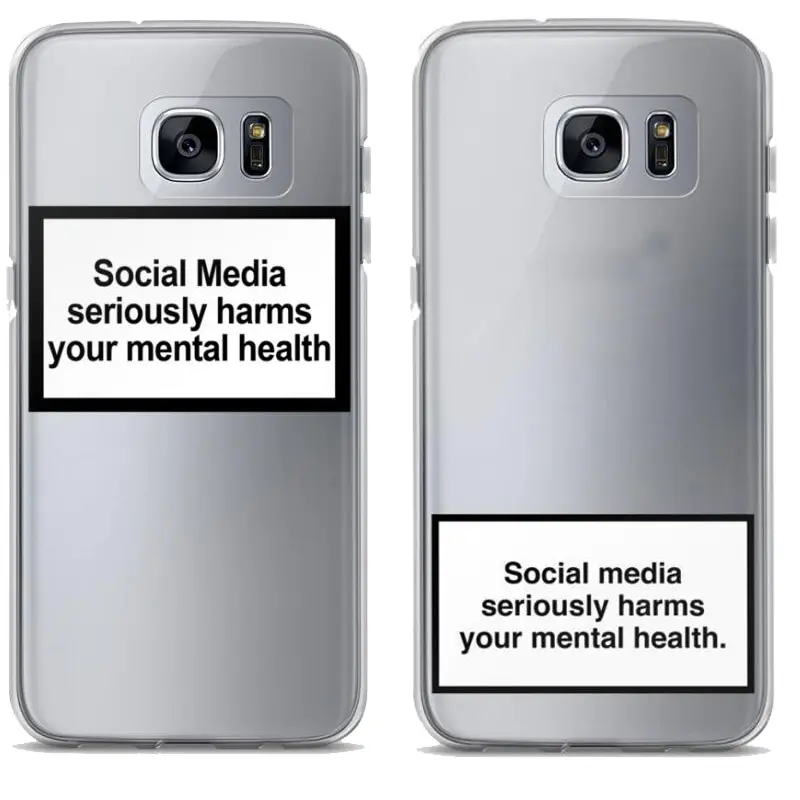 Social Media seriously harms your mental health phone case for Samsung s8 s9 plus s7 Edge for iPhone X XR XS Max 8 7 6s Plus 5s