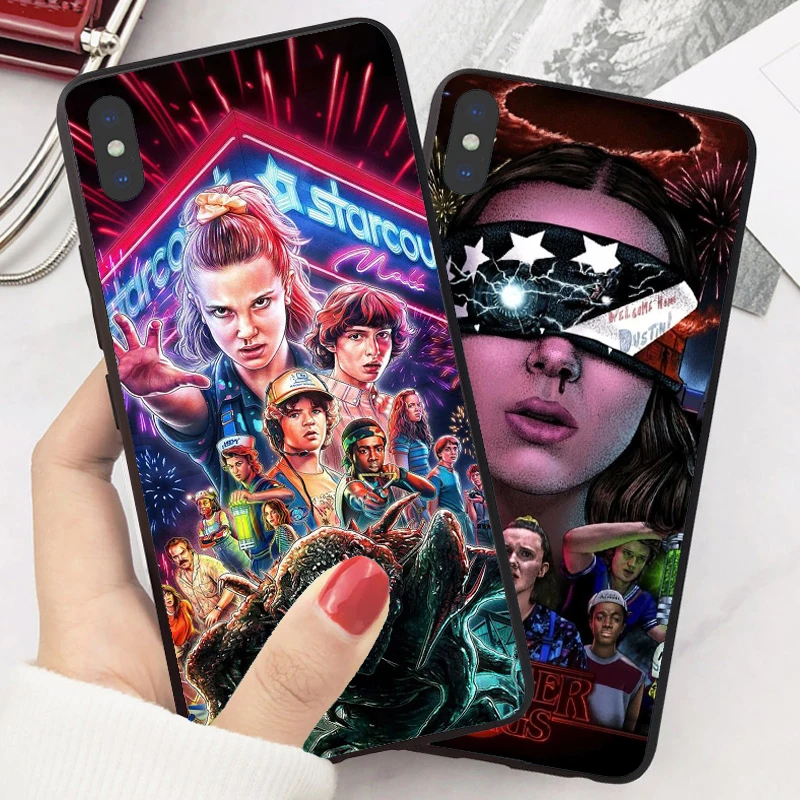 Чехол для телефона Stranger things Сезон 3 мягкий черный ТПУ чехол для iPhone 11 11PRO MAX X 5 5S 6 6splus 7 8 Plus XR XS MAX