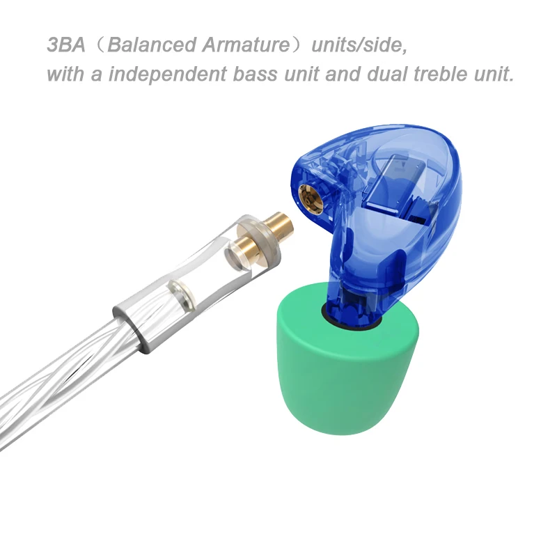 NICEHCK DT300 3BA привод в ухо наушник 3 сбалансированная арматура съемный Отсоединяемый MMCX кабель Fever HIFI монитор спортивные наушники