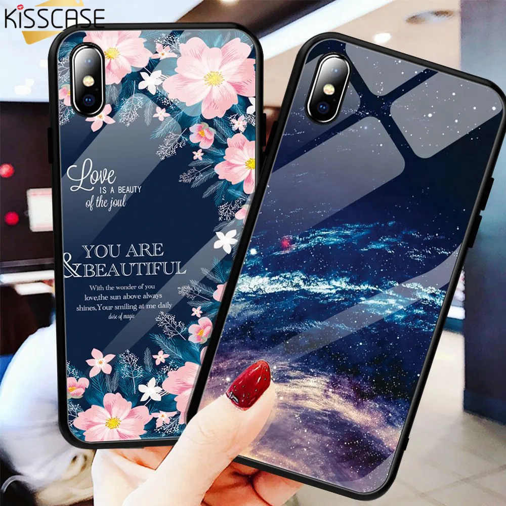 

Luxury Glass Case For iPhone 7 8 X XS XR Mars Planet Pattern Case For iPhone 8 Plus 7 Plus 6 Plus 6s Plus XS MAX Capinhas Fundas