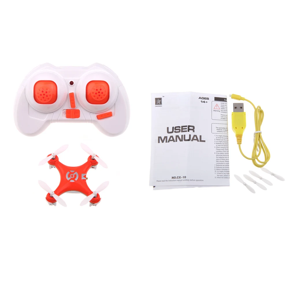 Original Cheerson CX-10 CX10 Mini Drone 2.4G 4CH 6 Axis LED RC Quadcopter Toy Helicopter with LED light Toys for Children Original Cheerson CX-10 CX10 Mini Drone 2.4G 4CH 6 Axis LED RC Quadcopter Toy Helicopter with LED light Toys for Children