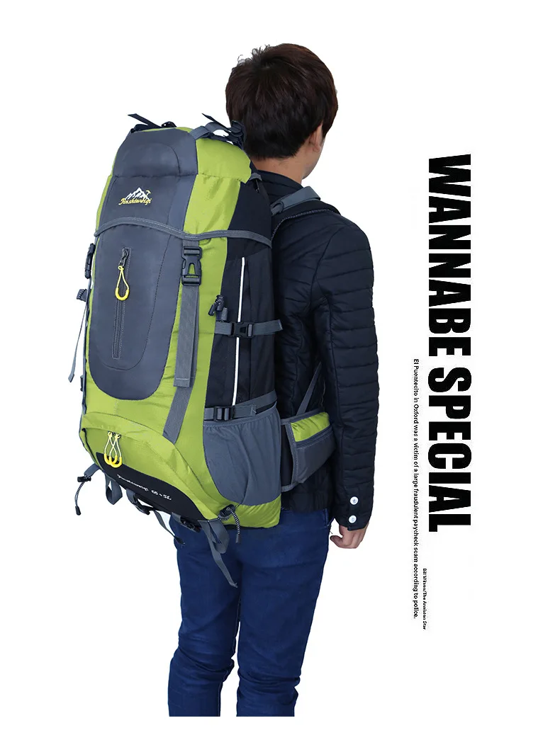 70L водонепроницаемый полиэфирный мужской женский рюкзак для путешествий, рюкзак, спортивная сумка, рюкзак для альпинизма, кемпинга, пешего туризма, рюкзак Mochila