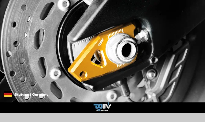YAMAHA T-MAX 530 DIMOTIV ANODIZED CNC REAR AXLE SLIDER