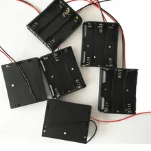 DC4.5V 3XAA/LR6 или 3X1,5 в держателе батареи или контейнер под элемент питания или батарея для сотового телефона 150 мм UL1007 провода, 20 шт./лот