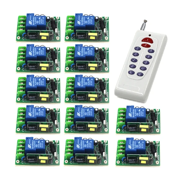 

AC 85V-250V 110V 30A Learning Code Wireless Remote Control Switch System 315MHz Frequency for applicance garage door SKU: 5495