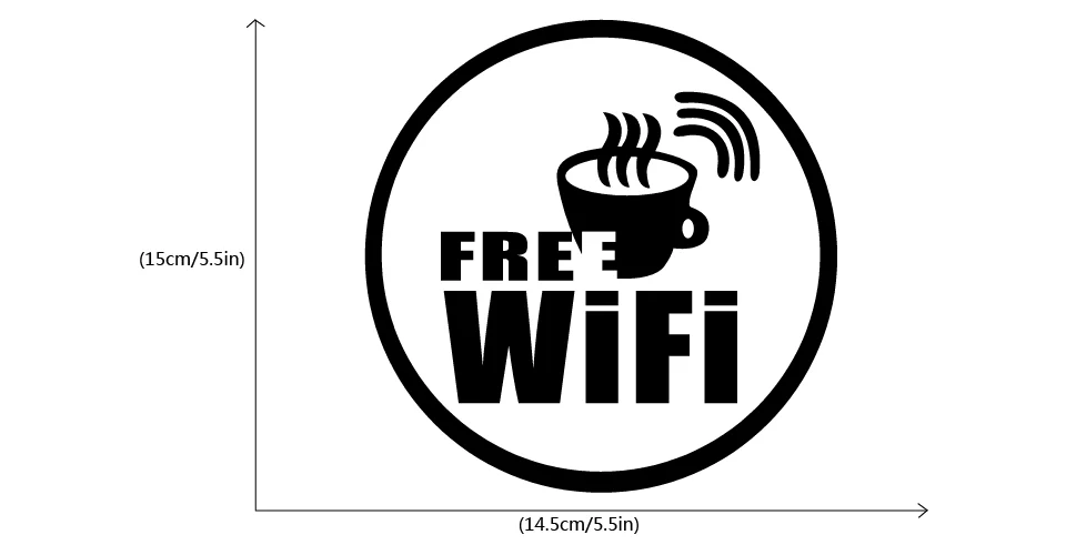 Wifi Наклейка на стену с логотипом для бесплатного беспроводного доступа в Интернет кофе или чай окно магазина декоративные виниловые наклейки на стену