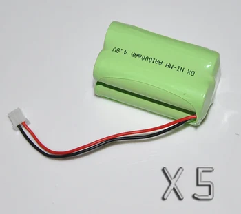 

5PCS 4.8V 1000mah AA rechargeable battery pack 2A ni-mh nimh batteries NI MH cell for RC toys emergency light cordless phone B