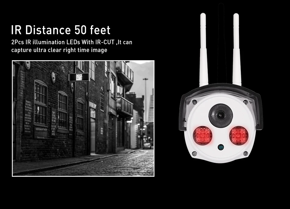 Hiseeu wifi камера наружная Пуля HD 720 P уличная IP kamara Водонепроницаемая уличная Беспроводная IP камера видеонаблюдения ночного видения