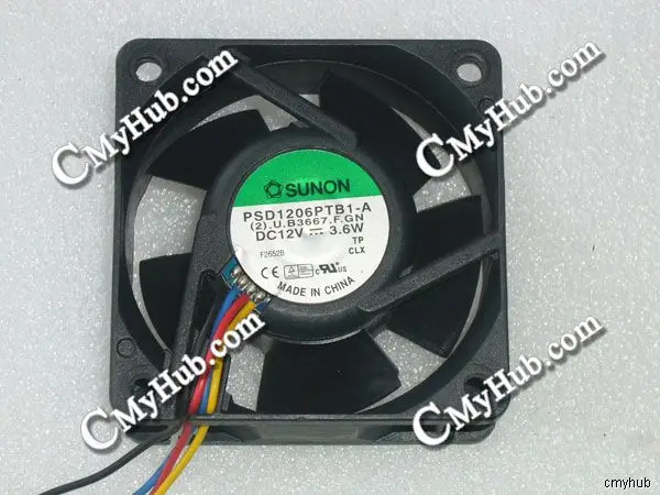 For SUNON PSD1206PTB1-A (2).U.B3667.F.GN DC12V 3.6W 6025 6CM 60mm 60x60x25mm 4pin Cooling Fan | Компьютеры и офис