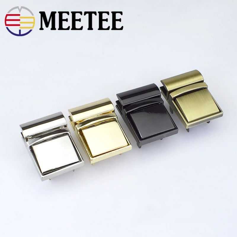 

2pcs Meetee Handbags turn lock hardware accessories metal twist lock Buckle switch lock latch padlock for bag lock E6-5