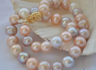 

xiuli 0015278 PINK LAVENDER ROUND FW PEARL NECKLACE NECKLACE