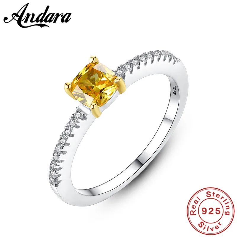 S925 Серебряное кольцо натуральный желтый кристалл AAA циркон женское кольцо ювелирные изделия оптом