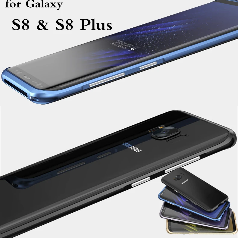

Luxury Deluxe Ultra Thin Protective Cover aluminum Bumper Frame Case For Samsung Galaxy S8 Plus G9550 / S8 G9500 Free 2 Film