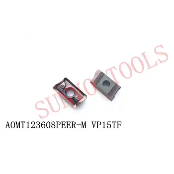 

SUNVO CNC 10PCS Carbide insert AOMT123608PEER-MVP15TF CNC Torno ferramentas de corte Torno CNC inserir