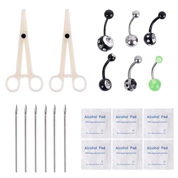 

Tattoo Equipment Disposable Puncture Jewelry Puncture Tool Perforation Needle Set Umbilical Rings
