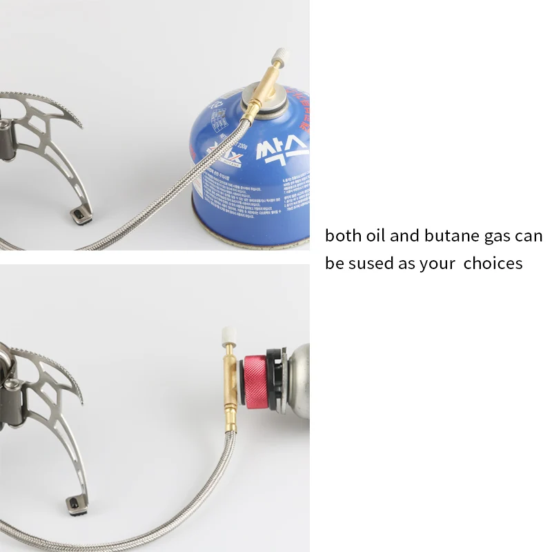  Jeebel Non-preheating Gasoline Gas Stove Set 1000ml Big capacity Bottle Outdoor Hiking Camping port