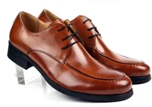 Large size EUR45 fashion black / brown tan / brown mens dress shoes genuine leather wedding shoes mens business shoes