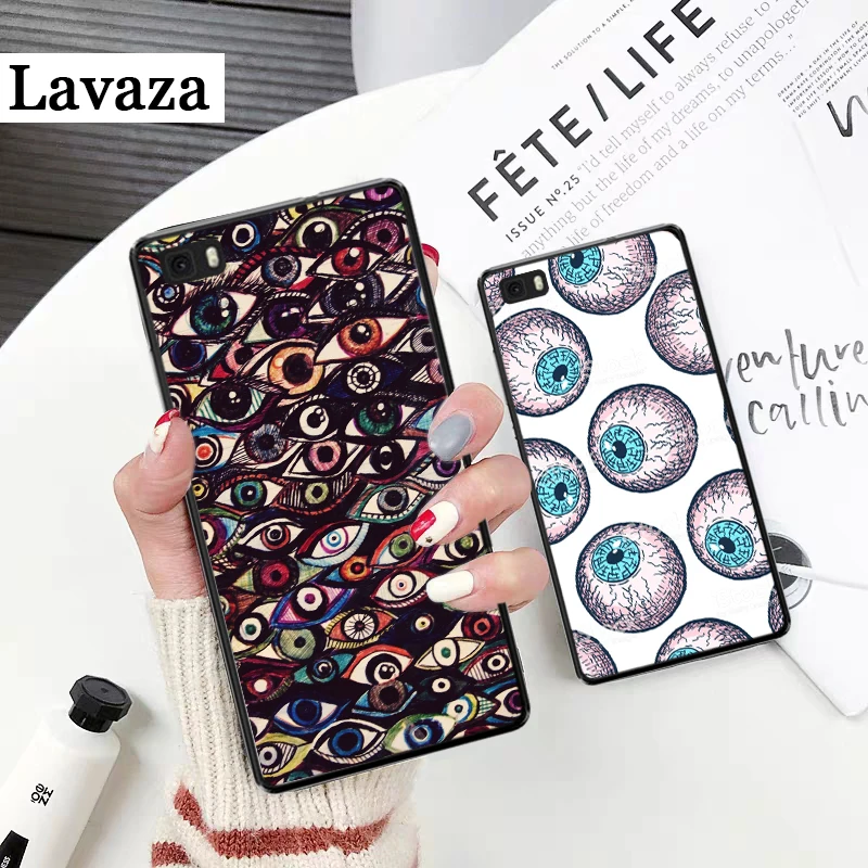 Силиконовый чехол с большими глазами для Huawei P8 Lite 2015 2017 P9 2016 Mimi P10 P20 Pro P Smart Z 2019