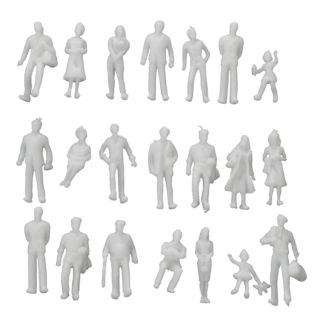 100 шт модель поезд Люди Цифры масштаб HO TT(от 1 до 100), разные стили, отличные коллекционные вещи-светильник серый