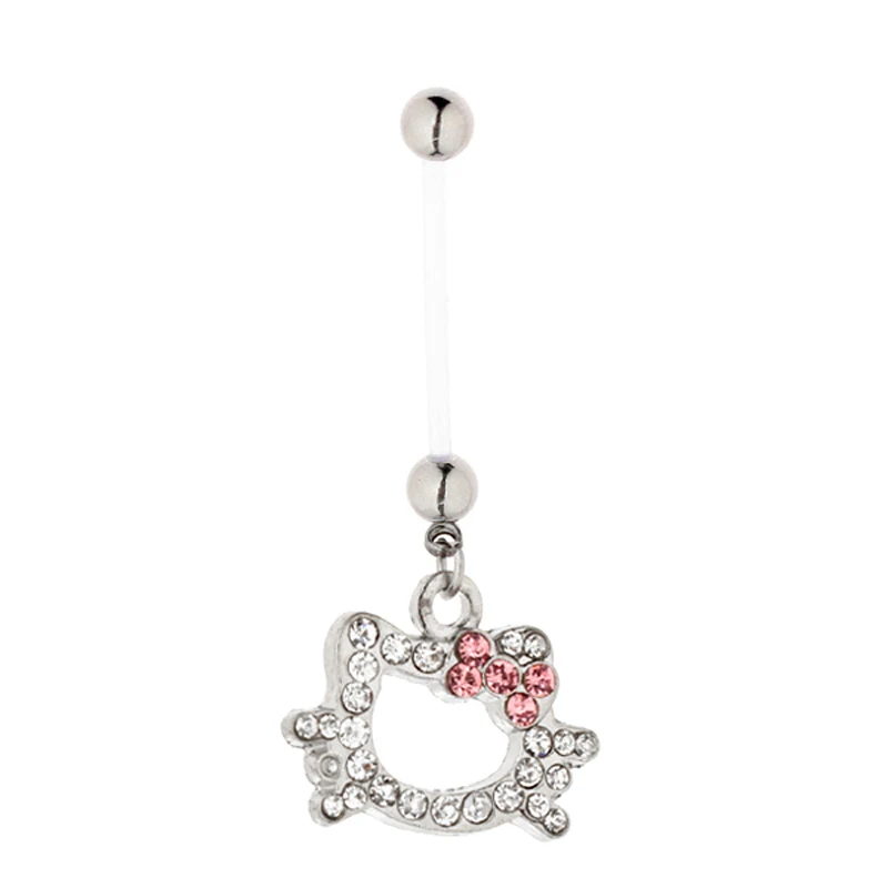 Stainless Steel Body Jewelry High Quality Crystal Rhinestone Belly