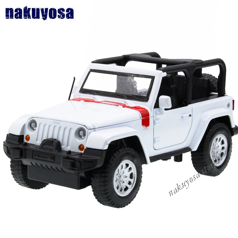 

1/32 New Children's Toy Model jeep Wrangler Convertible Is SUV Sound And Light Pull Back Alloy Car Models Boy Christmas Gift