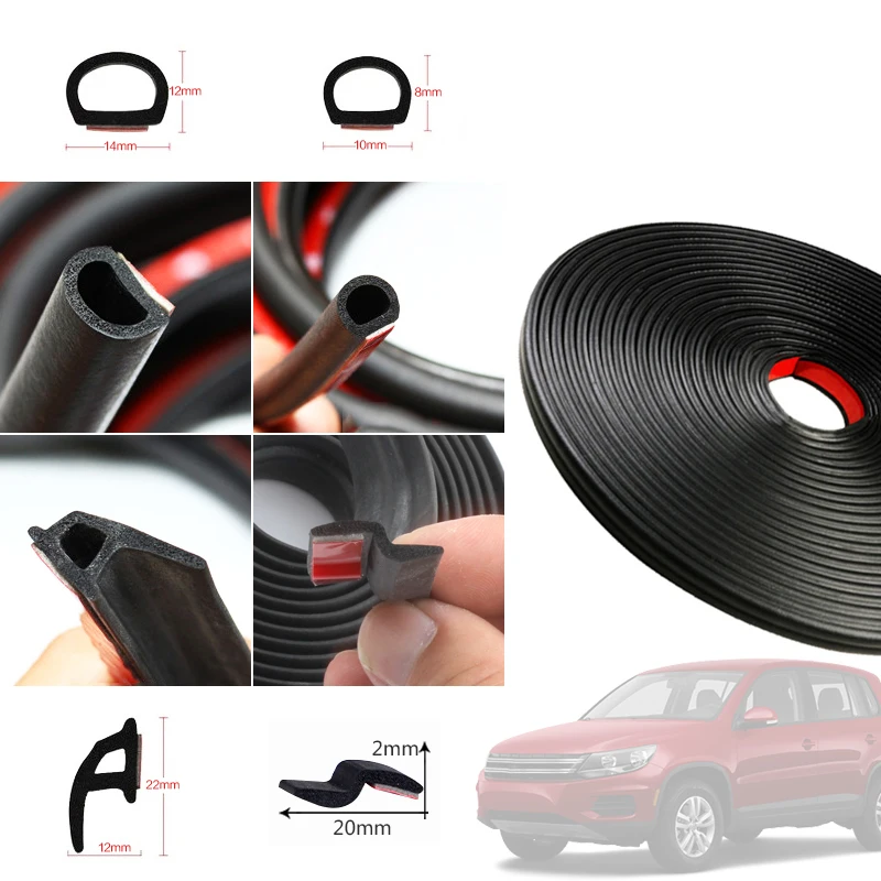 

Car Styling 4Meter B D Z P Type Car Door Seal Strips Stickers Weatherstrip Rubber Seals Sound Insulation Automobiles Accessories