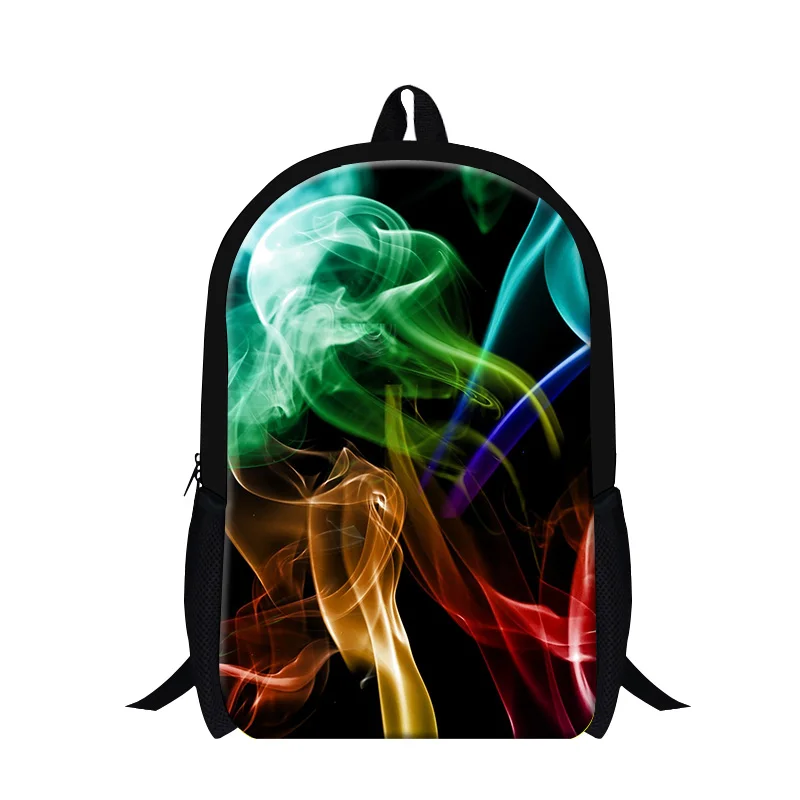 Dispalang Men's Backpacks Fashion Colorful Smoke Print Shoulder School