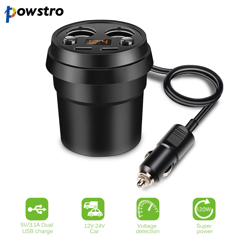 Автомобильное зарядное устройство с 2 USB портами 3 1 А|Зарядные устройства| |