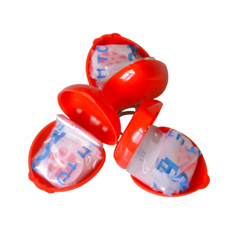 50pcs Anti-pollution CPR Resuscitator Mask With Keyring Mouth To Mouth One Way Valve Emergency Respirator Heart Shape Red