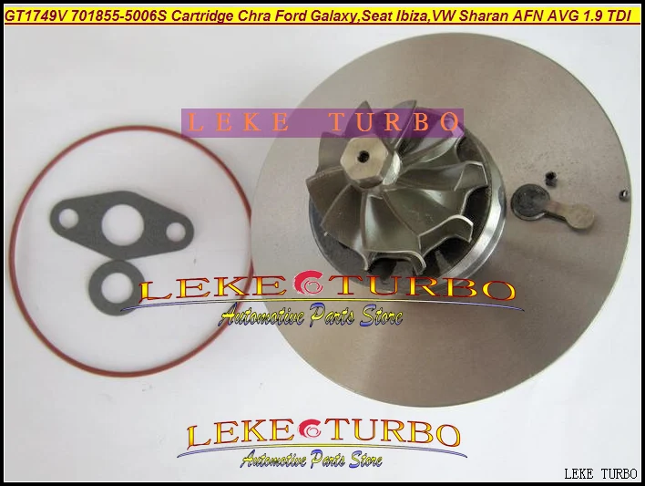 GT1749V 701855-5006S 701855 028145702S Turbocharger Cartridge Chra Core Ford Galaxy,Seat Ibiza,VW Sharan AFN AVG 1.9L TDI 110HP (6)
