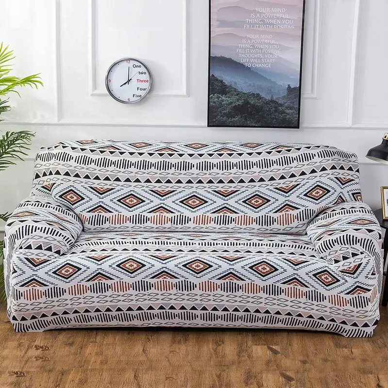 

Rhombus Printing Elastic Sofa-slipcovers Wrap Furniture Protector Cover Sofa Furniture Cover Tight All-inclusive 1 PC
