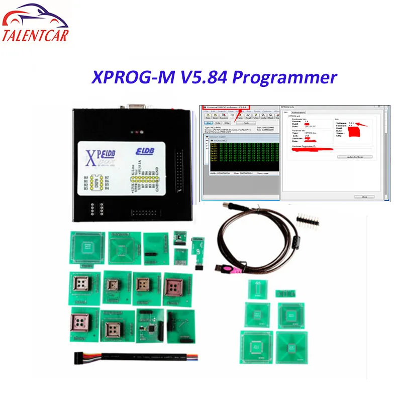 Новейшая версия XPROG-M 5,84 с USB Dongle программатор блоков управления Xprog M V5.74 лучше, чем Xprog 5,72 ЭБУ чип Тюнинг Xprog-M V5.55