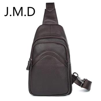 

J.M.D Men's Trend Korean Version of The Real Leather Chest Bag Casual Shoulder Messenger Bag Handbag 4013