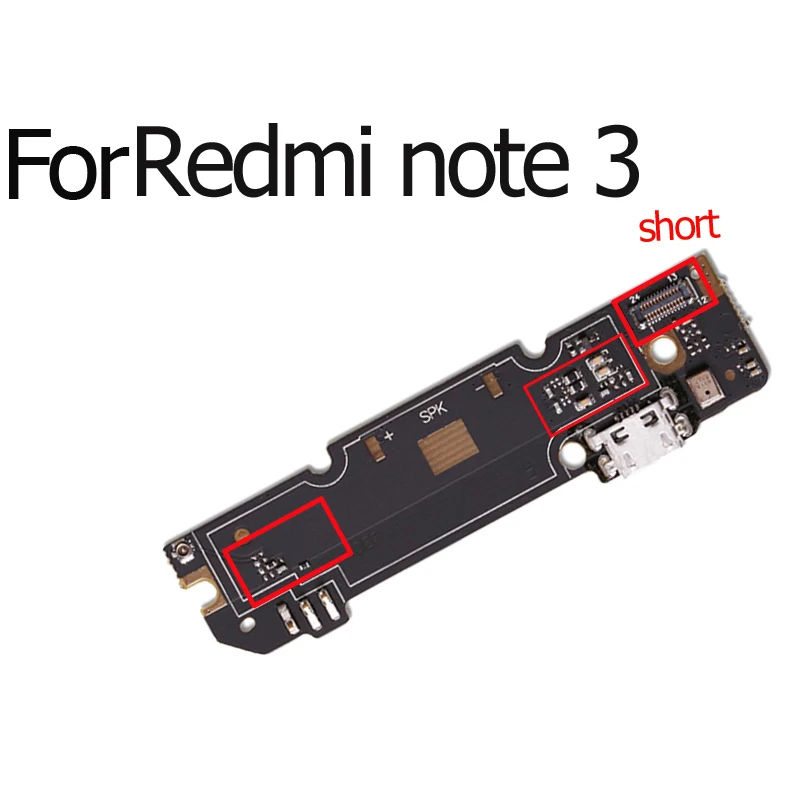 1 шт. для Xiaomi Redmi Note 3/Redmi Note 3 Pro Prime микрофонный модуль+ USB плата с зарядным портом гибкий кабель - Цвет: For Redmi Note 3