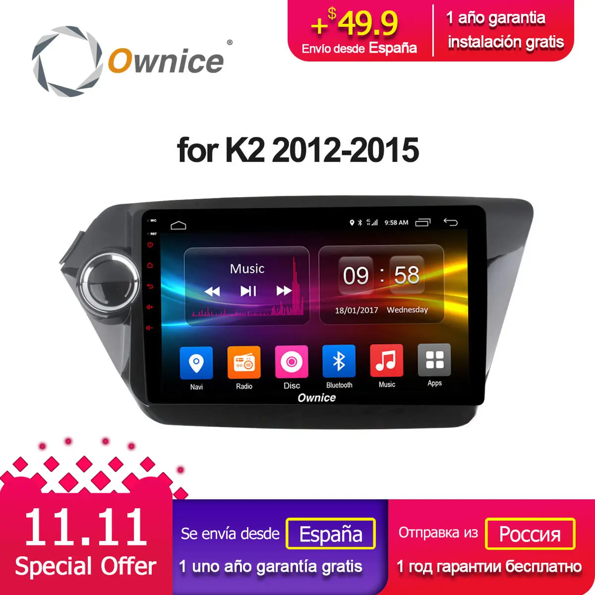 Ownice C500+ G10 Octa 8 core Android 8.1 Car radio gps player 2GB RAM 32GB ROM for Kia rio k2 2012 2013 2014 2015 support 4G LTE цена Ownice C500+ G10 Octa 8 core Android 8.1 Car radio gps player 2GB RAM 32GB ROM for Kia rio k2 2012 2013 2014 2015 support 4G LTE цены онлайн